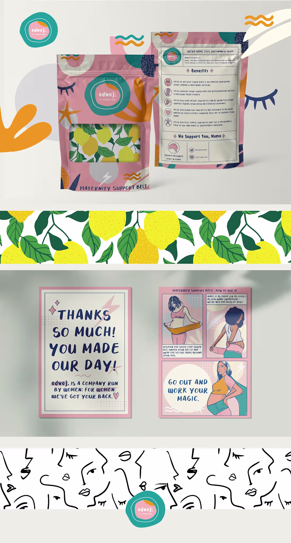 Cover image for Branding , pattern and illustrations for odwoj