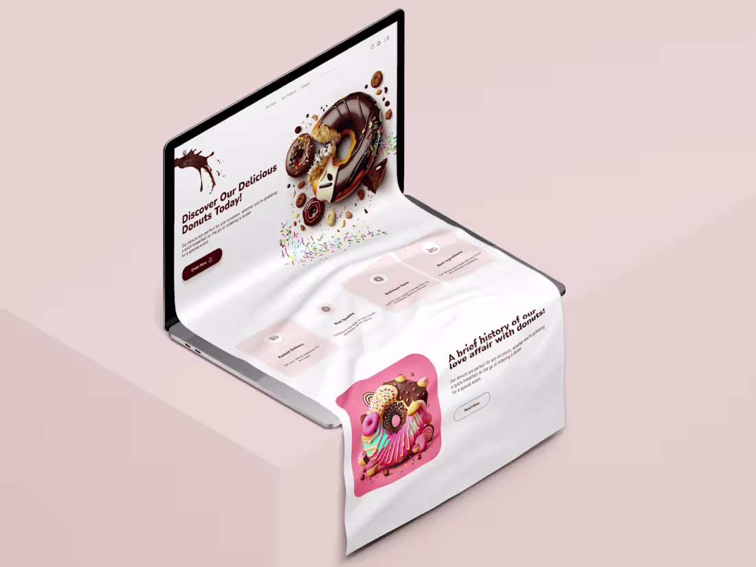 Cover image for Donut Website Landing Page 