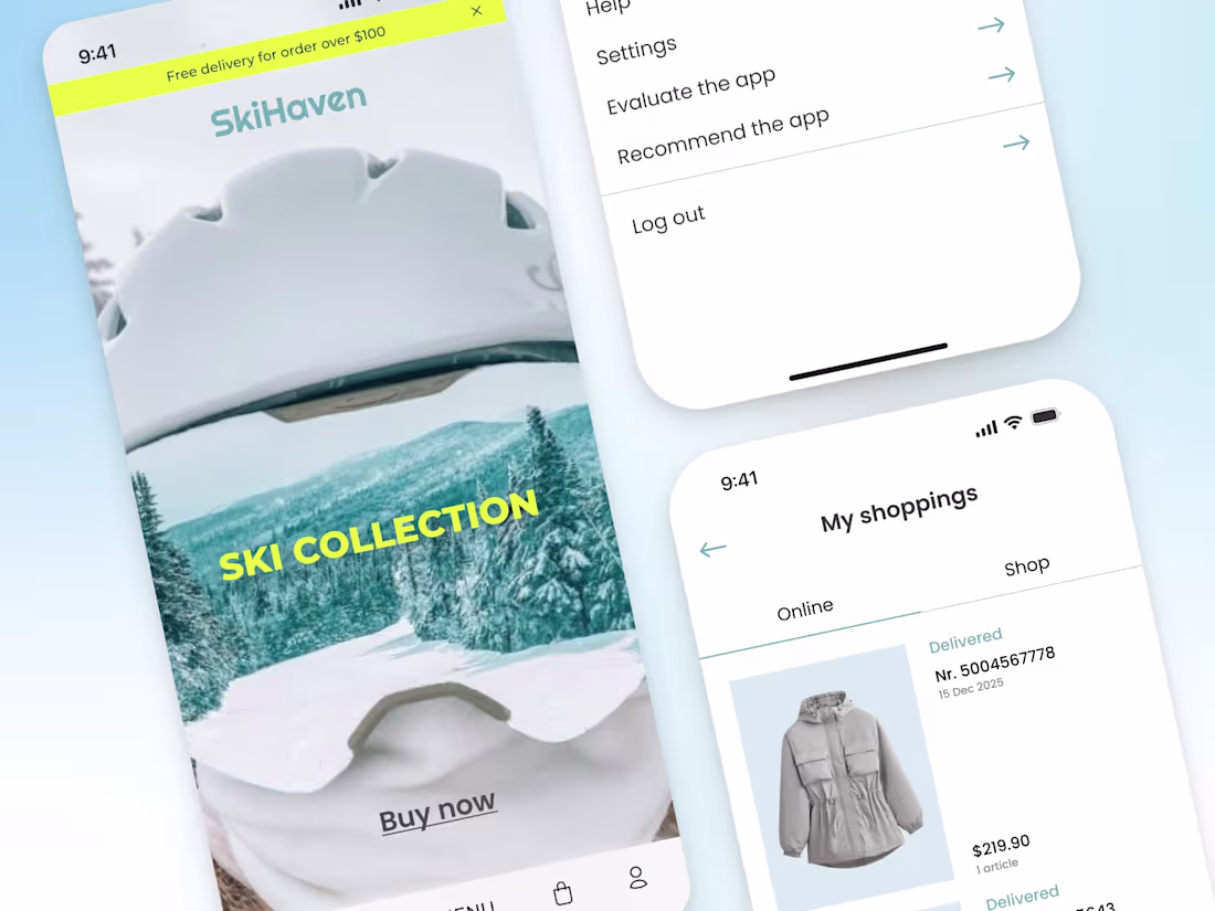 Cover image for Mobile App UI Design - my account
