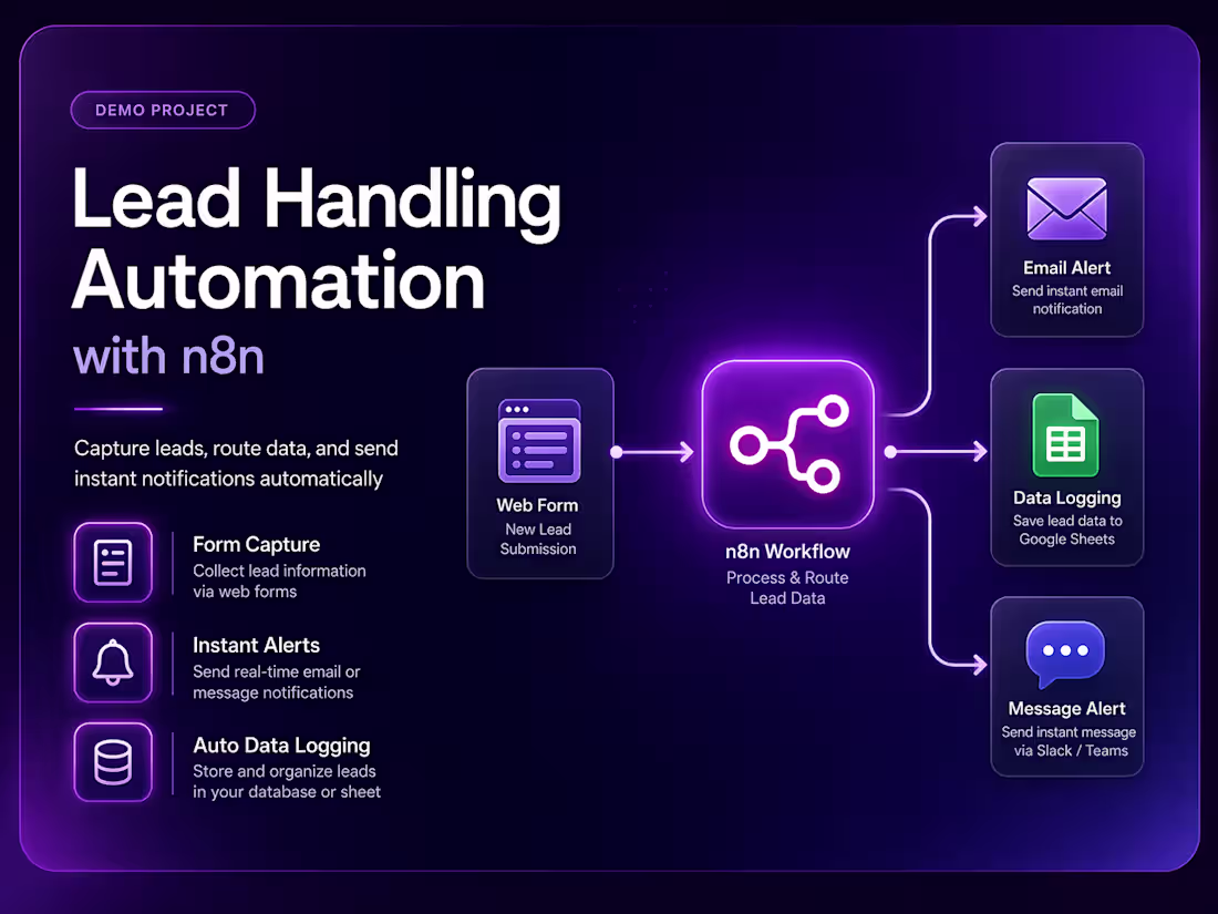 Cover image for Lead Handling Automation with n8n
Project