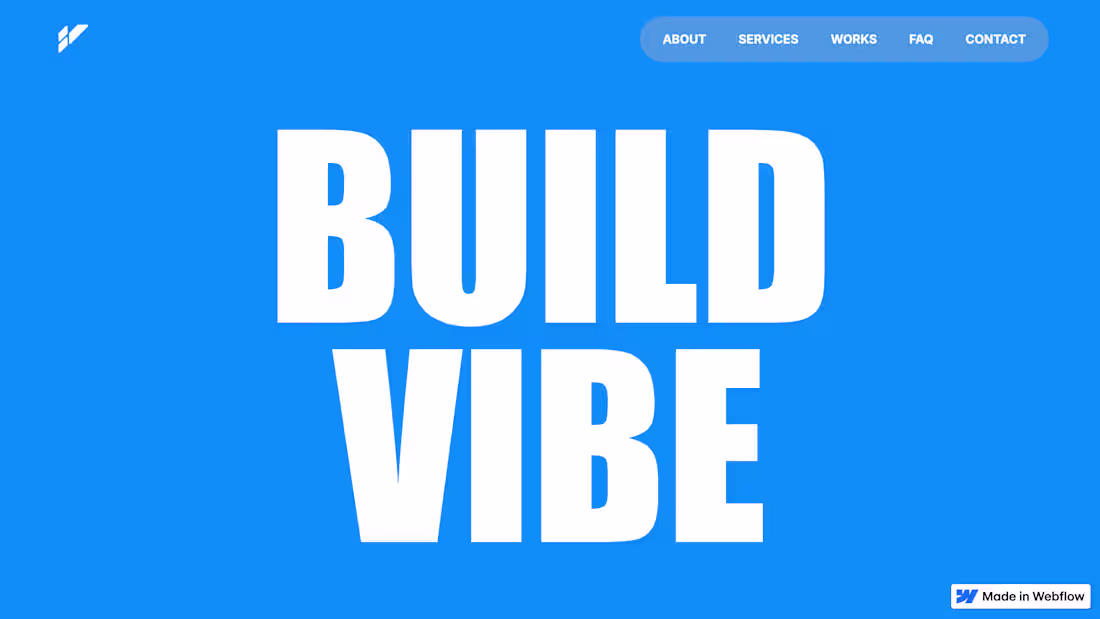 Cover image for BuildVibe Web Design agency website,