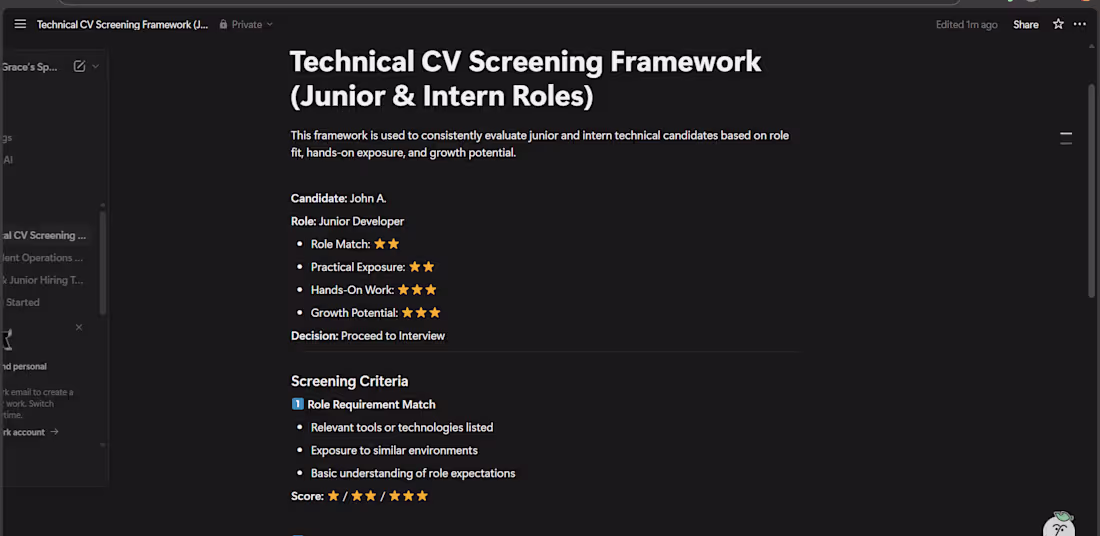 Cover image for Technical CV Screening Framework
Developed a
