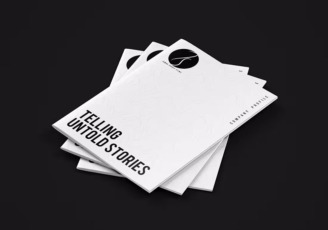 Cover image for Company Profile Design For JAWAD SHARIF FILMS.