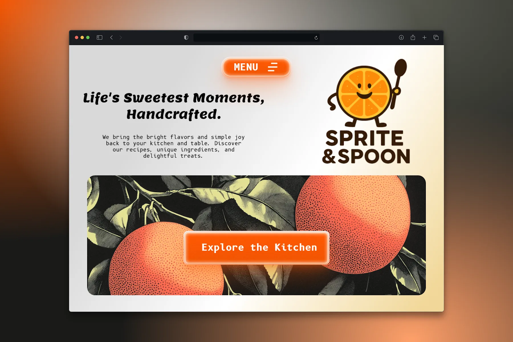 Designing the hero for Sprite & Spoon was all about contrast...