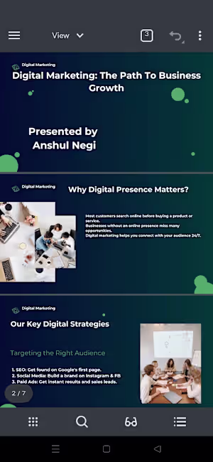 Created a comprehensive presentation on