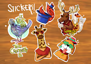 Sticker designs I made for