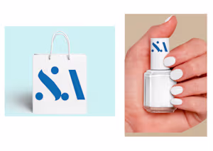 Salon Azure Logo and Mockups