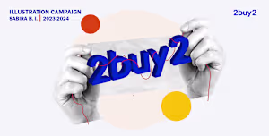 Collection of brand illustrations for 2buy2 :: Behance