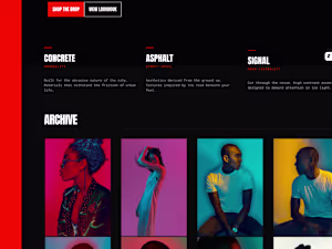 Neon Noir Urban Industrial E-Commerce Experience