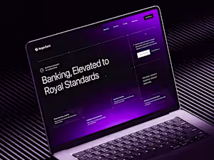 A modern banking website built