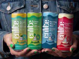 Rithm’s Enlite – Prebiotic Drink Branding & Can Design