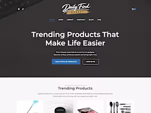 Ecommerce website designed to showcase