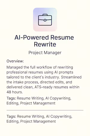 AI Resume Rewrite Workflow (48hr Turnaround)