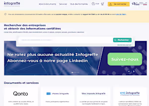  Infogreffe Website Redesign and Development 