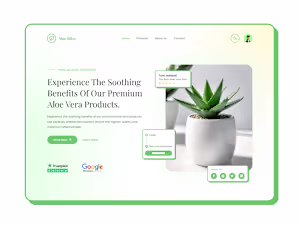 Aloe Vera Shop: From Wireframe to Stunning UI Design