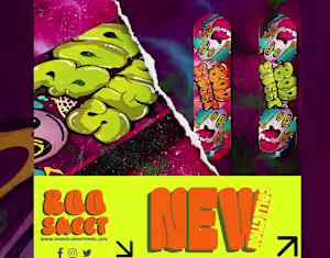 Boo Sheet | Deck Illustration | skateboard design :: Behance