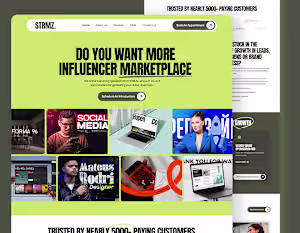 STRMZ HomepageRe-design