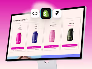 Framer eCommerce website made for modern pharma brands