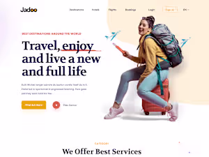 JADOO - Travel Agency Landing Page Design