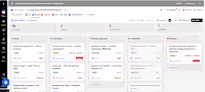 ClickUp board I used to