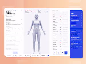 Health Dashboard Design, Body Preview Data