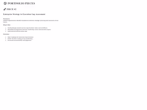 Enterprise Strategy-to-Execution Gap Assessment
