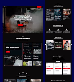 🚗 Car Detailing Website Design Crafted a sleek, conversion-...