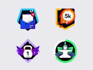 Badges for sport app gamification
