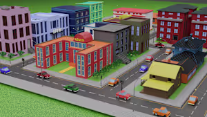 3d low poly environment in blender and unity