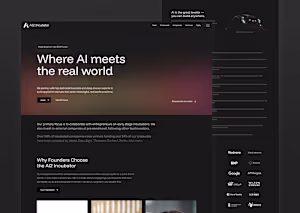 AI2 Incubator🔗https://www.ai2incubator.com/ My role: Framer...