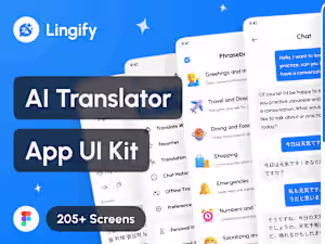 Lingify AI Translator Mobile App Design