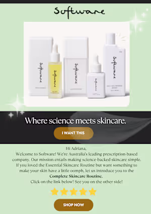 Skincare Brand Email Design 