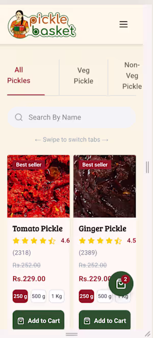 🛒 Pickle Basket – Full-Stack