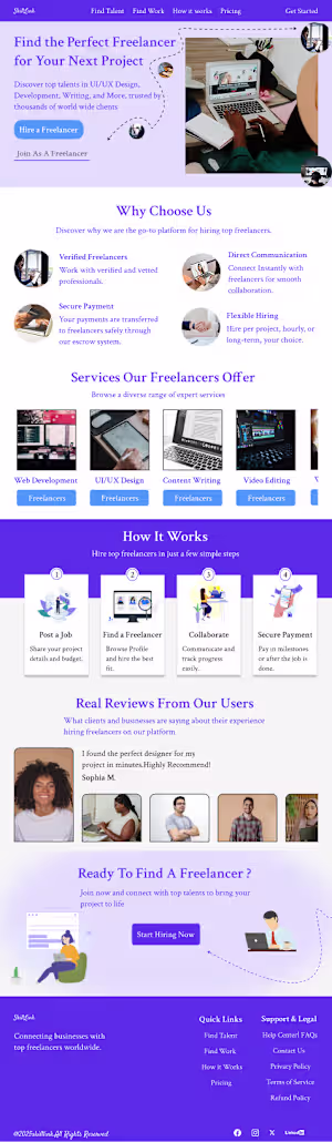 Freelance Client Website - SkillLink