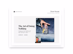 Slow House Boutique Hotel Landing Page Design
