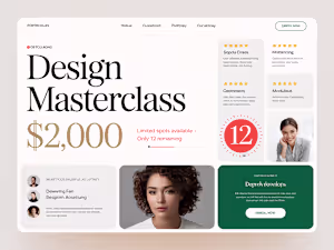 High-Ticket Course Sales Page Landing page for a $2,000 desi...