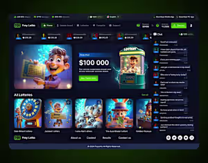 Lottery Management SaaS Web UI Kit for Gaming Services