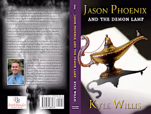 Front & Back Cover Art for 'Jason Phoenix and the Demon Lamp'