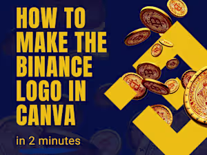 Binance Logo, I Designed in Canva