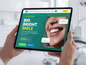 A landing page for a