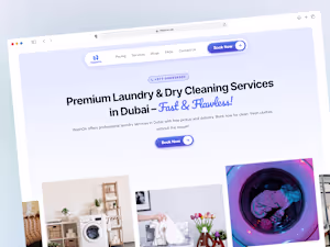 Washon – Modern Laundry Service Website Redesign