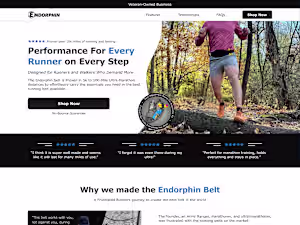 Endorphin Belt - Landing Page Design