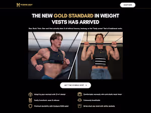 Hybrid Vest - Landing Page Design