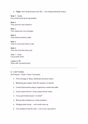 A collection of Instagram content