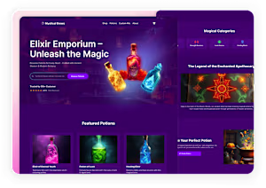 Mystical Brews – Engaging UI/UX for a Magical E-commerce Experie