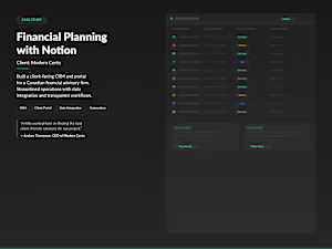 Financial Planning Platform for Modern Cents