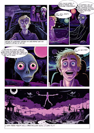 AI illustrated comic book