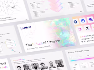 Pitch deck for LuminaDEX secured $1M funding led by YBB Capital