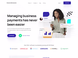 Saas Fintech Landing Page Web Design
