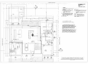 Architectural drawings including floor plans,